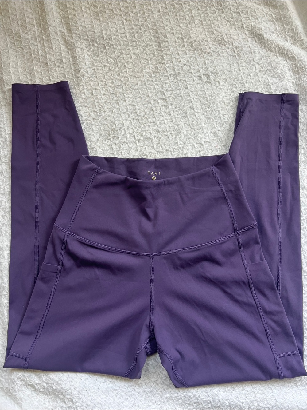 Tavi High-Rise Purple Leggings with Supportive Waistband